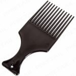 Afro Pick Hair Comb, Black Plastic Afro Hair Comb, Smooth Hair Pick Comb, Wide Tooth