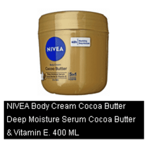 NIVEA Body Cream Cocoa Butter Deep Moisture Serum Cocoa Butter & Vitamin E. 400 ML