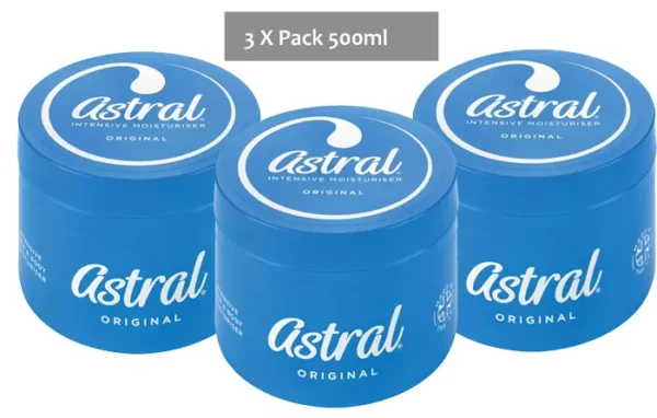 Astral Intensive Moisturiser Original 500ml Pack of 3