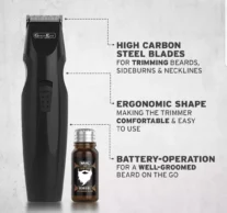 Wahl GroomEase Shape & Style Beard Trimmer Gift Set | Trimmer & Oil-no-5606-800