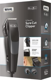 Wahl GroomEase Sure Cut 15 Pieces kit, Hair Clippers for Men, Corded Taper Lever