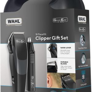 WAHL GroomEase Clipper Gift Set Cut & Finnish ear&nose trimmer,18 Piece Kit.UK