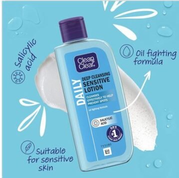DESCRIPTION Clean & Clear Deep Cleansing Oil Fighting Formula Sensitive Lotion 200ml is specially designed to deeply cleanse and refresh sensitive skin while helping to control excess oil. This gentle yet effective formula removes dirt, impurities, and makeup without over-drying, making it ideal for daily use. Infused with oil-fighting ingredients, it helps to prevent breakouts and leaves skin feeling clean, balanced, and refreshed. Dermatologically tested for sensitive skin, this lightweight lotion provides a soothing cleansing experience while maintaining the skin’s natural moisture balance. Its non-greasy, fast-absorbing formula ensures a fresh, shine-free finish, making it perfect for those with oily or combination skin types. Keep Shopping From Vitapoint BENEFITS Deeply cleanses while controlling excess oil Gentle formula suitable for sensitive skin Removes dirt, impurities, and makeup effectively Helps prevent breakouts and keeps skin clear Non-greasy and fast-absorbing for a shine-free finish DIRECTIONS Apply to a cotton pad and gently wipe over the face and neck. Use daily for best results. Avoid the eye area. WARNINGS For external use only. Avoid contact with eyes. If contact occurs, rinse immediately with water. Discontinue use if irritation occurs. Keep out of reach of children.