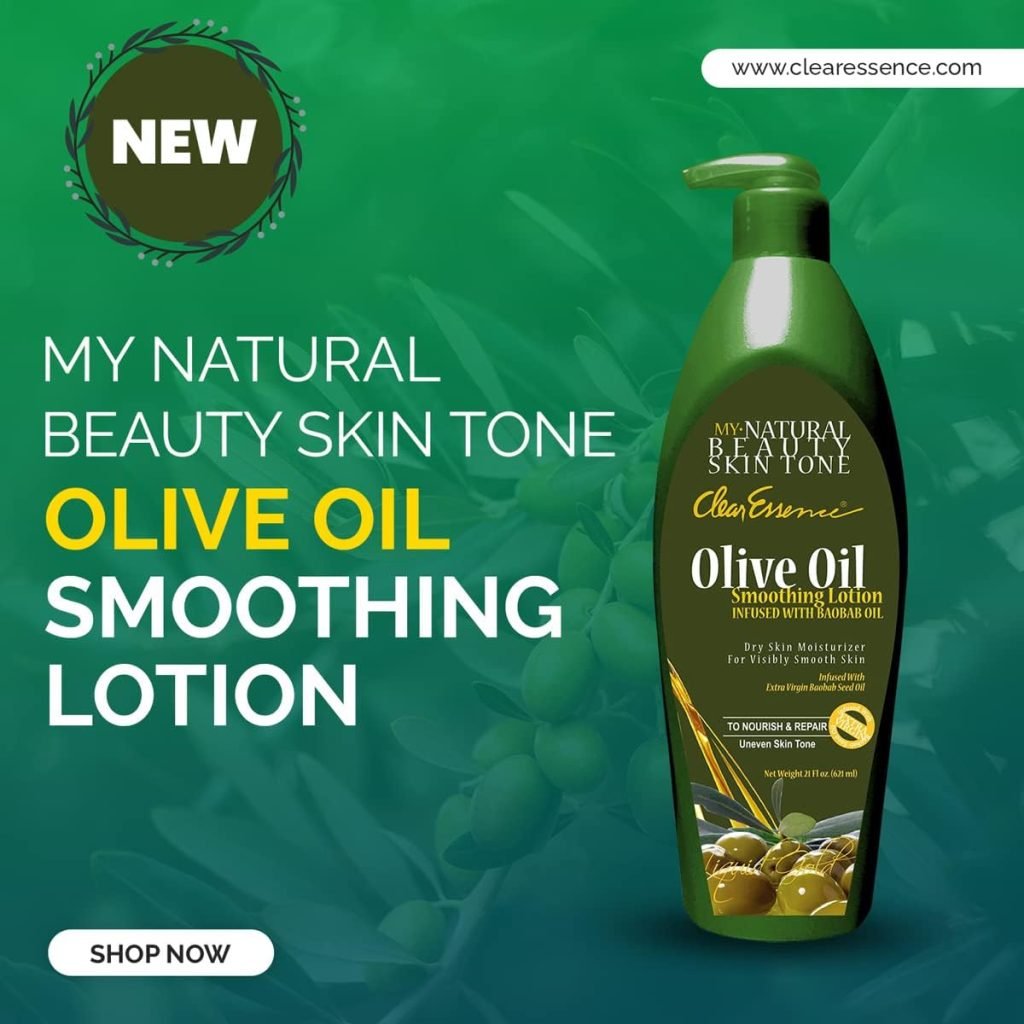 Clear Essence Skin Tone Olive Oil Smoothing Lotion 621ml ingredients