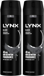 Lynx XL 48-Hour High Definition Fragrance Body Spray Deodorant, 2 Pack, 200ml