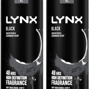 Lynx XL 48-Hour High Definition Fragrance Body Spray Deodorant, 2 Pack, 200ml