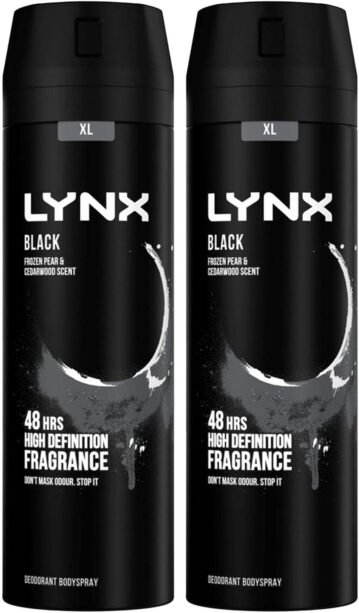 Lynx XL 48-Hour High Definition Fragrance Body Spray Deodorant, 2 Pack, 200ml