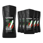 Lynx Africa 12-H Refreshing Fragrance Shower Gel Body Wash for Men, 6x225ml
