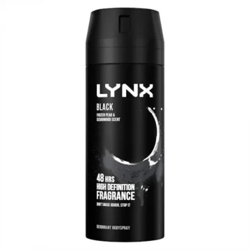 Lynx Deodorant Body Spray Black 150mlX6 PACK