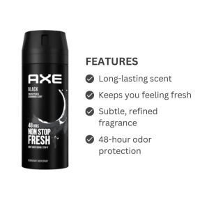 Lynx Deodorant Body Spray Black 150mlX6 PACK