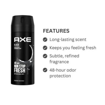 Lynx Deodorant Body Spray Black 150mlX6 PACK