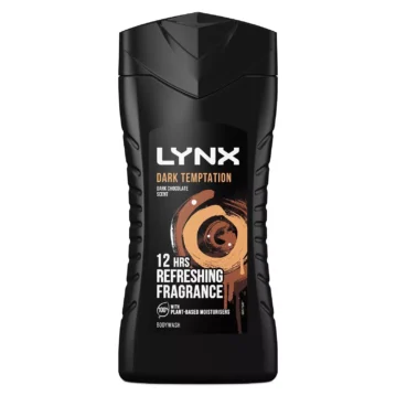 Lynx Dark Temptation 12-H Refreshing Fragrance Shower Gel Body Wash, 6 x225ml