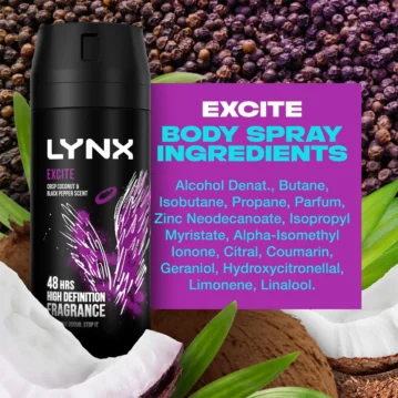 Lynx Deodorant Body Spray Excite 150ml.2