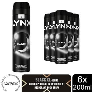 Lynx XL 48-Hour High Definition Fragrance Body Spray Deodorant, 6 Pack, 200ml