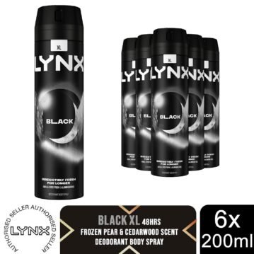 Lynx XL 48-Hour High Definition Fragrance Body Spray Deodorant, 6 Pack, 200ml