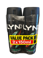 Lynx Africa Body Spray Deodorant 2 x 150ml Mens Aerosol Value Pack