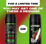 Lynx Africa Body Spray.150.mlx6 pack